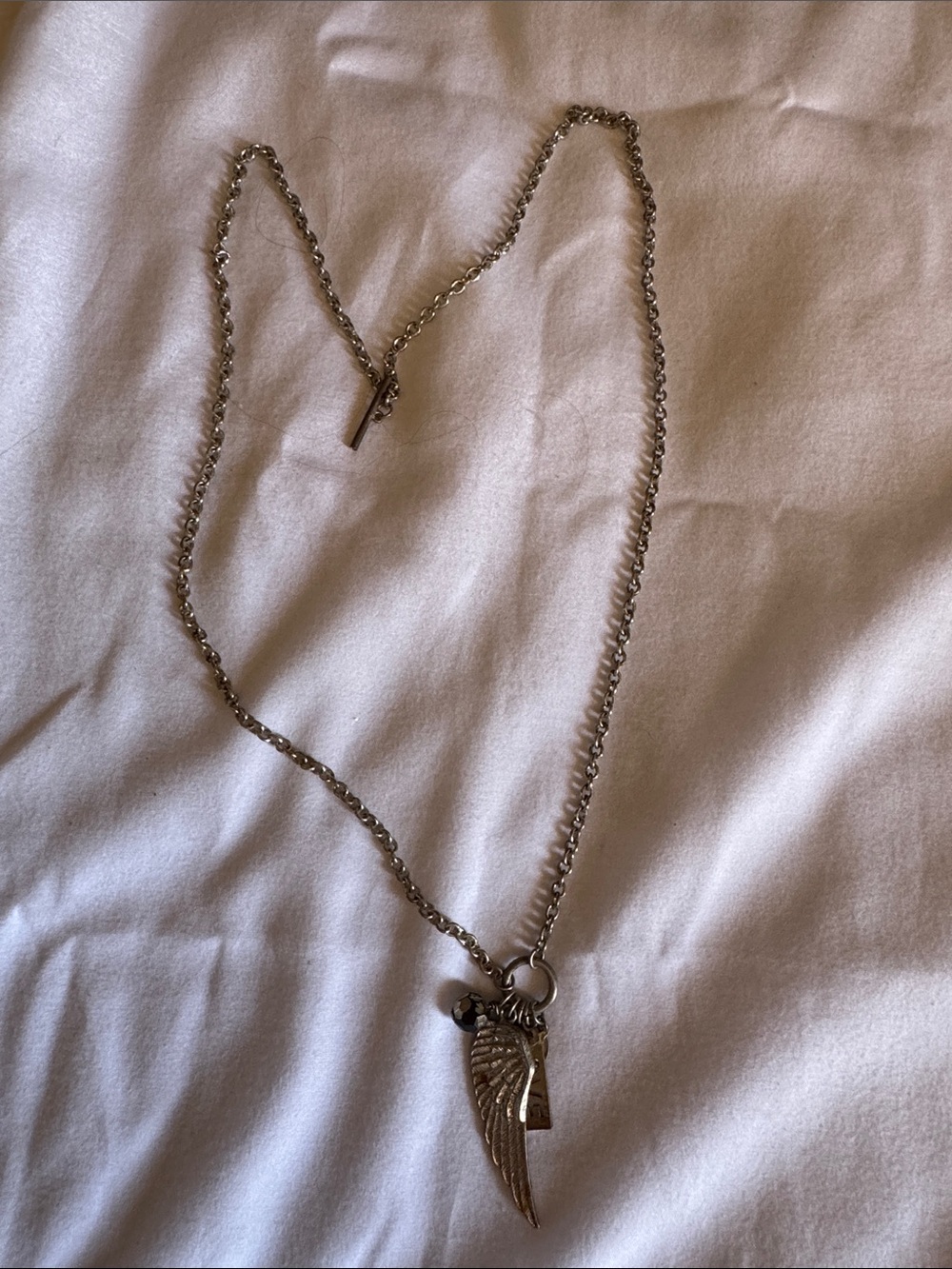 Silver Angel Wing Charm Necklace - Women Jewelry Necklaces